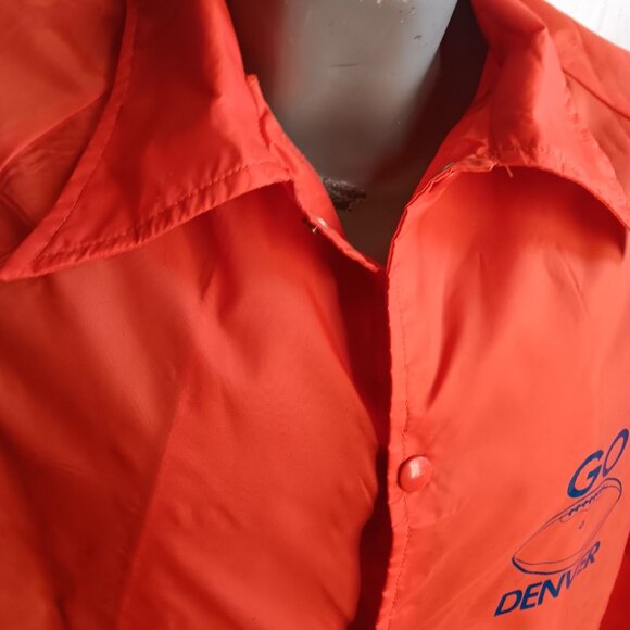 Small Vintage Denver Broncos Jacket Windbreaker Ebert Sportswear Nylon Snap USA - Picture 6 of 7